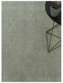 Silver Traditional Hand Knotted Wool Area Rug - Bespoke Elegance by The Rug Decor