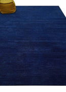 Custom Made Solid Modern Blue Hand Tufted thick Wool Area Rug by The Rug Decor