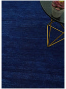 Custom Made Solid Modern Blue Hand Tufted thick Wool Area Rug by The Rug Decor