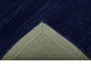 Custom Made Solid Modern Blue Hand Tufted thick Wool Area Rug by The Rug Decor