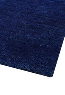 Custom Made Solid Modern Blue Hand Tufted thick Wool Area Rug by The Rug Decor