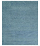Light Blue Wool Hand Tufted Area Rug - Southwestern Gabbeh Boho by The Rug Decor
