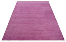 Purple Wool Hand-Tufted Area Rug - Southwestern Gabbeh Style