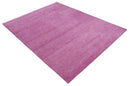 Purple Wool Hand-Tufted Area Rug - Southwestern Gabbeh Style