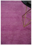 Purple Wool Hand-Tufted Area Rug - Southwestern Gabbeh Style
