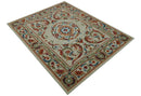 Custom Made Traditional Aubusson Design Beige And Brown Hand Tufted Wool Area Rug