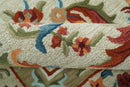 Custom Made Traditional Aubusson Design Beige And Brown Hand Tufted Wool Area Rug