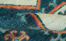 Traditional Blue And Ivory Hand Knotted Wool Area Rug Custom