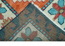 Traditional Blue And Ivory Hand Knotted Wool Area Rug Custom