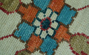 Traditional Blue And Ivory Hand Knotted Wool Area Rug Custom