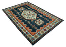 Traditional Blue And Ivory Hand Knotted Wool Area Rug Custom