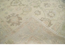 Custom Made Traditional Camel and Silver Antique Style Oushak Hand knotted Wool Area Rug by The Rug Decor