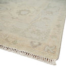 Custom Made Traditional Camel and Silver Antique Style Oushak Hand knotted Wool Area Rug by The Rug Decor
