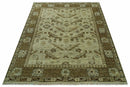 Custom Made Traditional Design Beige And Brown Hand Knotted wool area rug by The Rug Decor