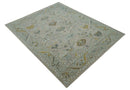 Custom Made Traditional Design Beige Peach Hand Tufted Wool Area Rug