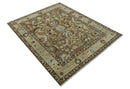 Custom Made Traditional Design Brown And Beige Hand Knotted wool area rug by The Rug Decor