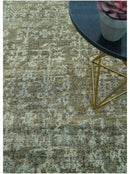 Custom Made Traditional Design Olive Hand Knotted Wool Area Rug by The Rug Decor