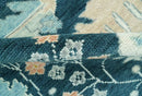Custom Made Traditional Donegal Design Blue Hand Knotted wool area rug by The Rug Decor
