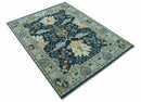 Custom Made Traditional Donegal Design Blue Hand Knotted wool area rug by The Rug Decor