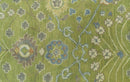 Custom Made Traditional Floral Design Green And Blue Hand Tufted wool Area Rug by The Rug Decor