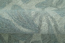 Custom Made Traditional Floral Design Silver And Blue Hand Tufted Wool Area Rug