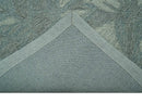 Custom Made Traditional Floral Design Silver And Blue Hand Tufted Wool Area Rug