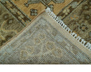 Custom Made Traditional Geometrical Design Peach And Silver Hand Knotted wool area rug by The Rug Decor