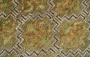 Custom Made Traditional Geometrical Motifs Olive and Rust Hand Knotted wool area rug by The Rug Decor
