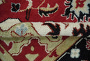 Traditional Heriz Hand Knotted Wool Area Rug Maroon Olive Black Floral Custom Made