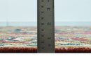 Custom Made Traditional Heriz Red And Ivory Hand Knotted Wool Rug