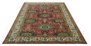 Custom Made Traditional Motifs Design Rust And Ivory Hand Knotted Wool Rug