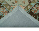 Custom Made Traditional Oriental Design Beige And Brown Hand-Tufted Wool Area Rug