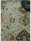 Custom Made Traditional Oriental Design Beige And Brown Hand-Tufted Wool Area Rug