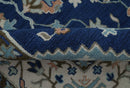 Traditional Blue and Beige Oriental Hand-Tufted Wool Area Rug by The Rug Decor