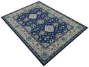 Traditional Blue and Beige Oriental Hand-Tufted Wool Area Rug by The Rug Decor