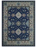 Traditional Blue and Beige Oriental Hand-Tufted Wool Area Rug by The Rug Decor