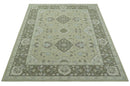 Custom Made Traditional Oriental Design Earthy Beige Hand-Tufted Wool Area Rug