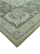 Custom Made Traditional Oriental Design Earthy Beige Hand-Tufted Wool Area Rug