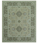 Custom Made Traditional Oriental Design Earthy Beige Hand-Tufted Wool Area Rug