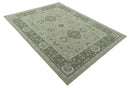 Custom Made Traditional Oriental Design Earthy Beige Hand-Tufted Wool Area Rug