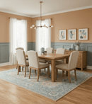 Custom Made Traditional Oriental Design Pink And Blue Hand Tufted Wool Area Rug