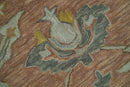 Custom Made Traditional Oriental Rust And Ivory Hand Tufted Wool Area Rug