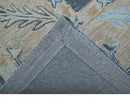 Custom Made Traditional Oushak Charcoal And Beige Hand Tufted Wool Area Rug