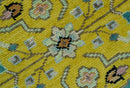 Mustard Hand Knotted Wool Area Rug - Traditional Oushak Design by The Rug Decor