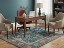 Custom Made Traditional Oushak Design Teal Hand Tufted Wool  Rug