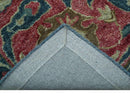 Custom Made Traditional Oushak Design Teal Hand Tufted Wool  Rug
