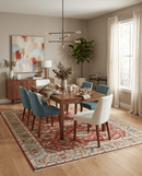 Rust Beige Teal Traditional Oushak Hand Knotted Wool Area Rug