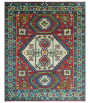 Custom Made Traditional Persian Design Red And Ivory Hand Knotted Wool Rug
