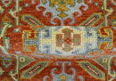 Custom Made Traditional Rust And Green Hand Knotted Runner Wool Rug by The Rug Decor