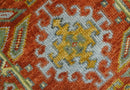 Custom Made Traditional Rust And Green Hand Knotted Runner Wool Rug by The Rug Decor